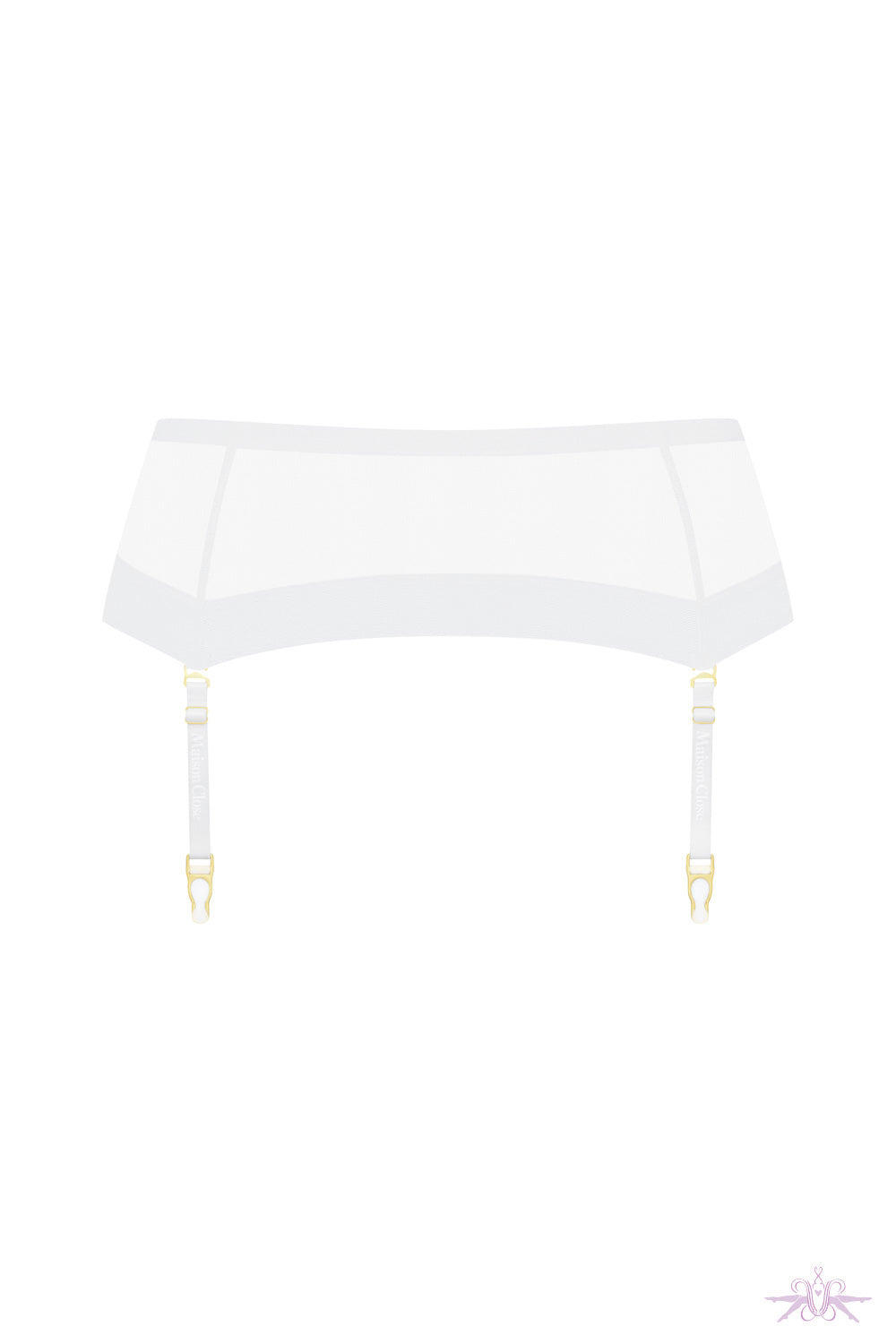 Maison Close Corps a Corps White Suspender Belt