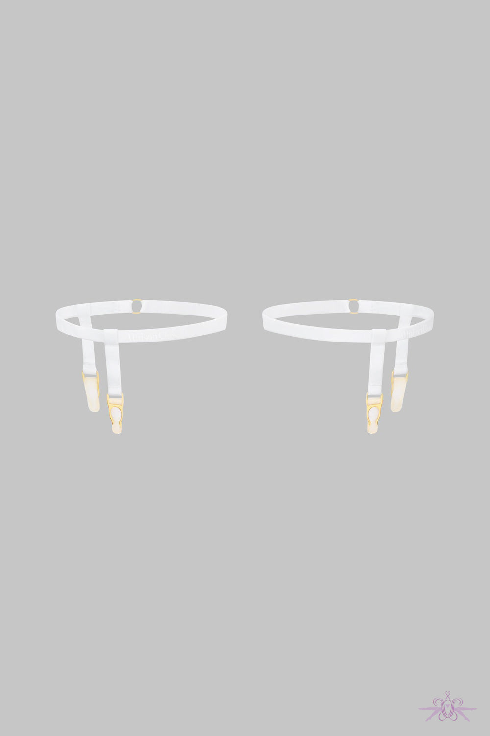 Maison Close White Suspender Garters