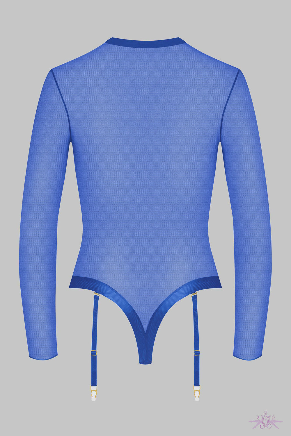 Maison Close Corps a Corps Blue Long Sleeved Body with Suspenders