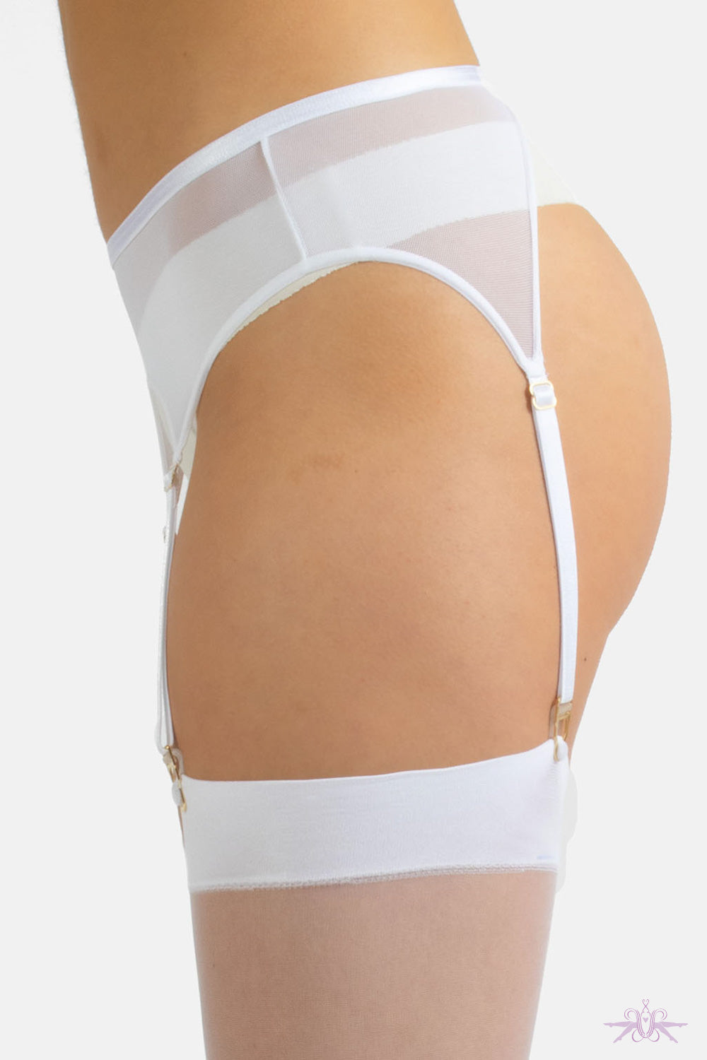 Cette Lulu White Suspender Belt