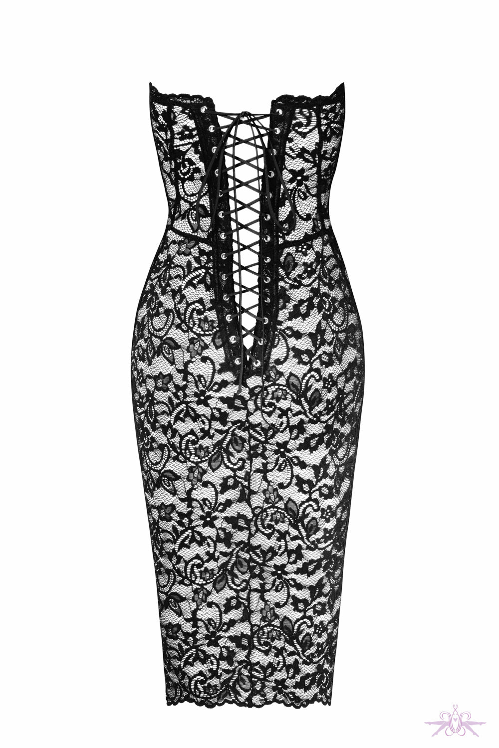 Noir Handmade Catalyst Lace Mini Dress At The Hosiery Box 0456