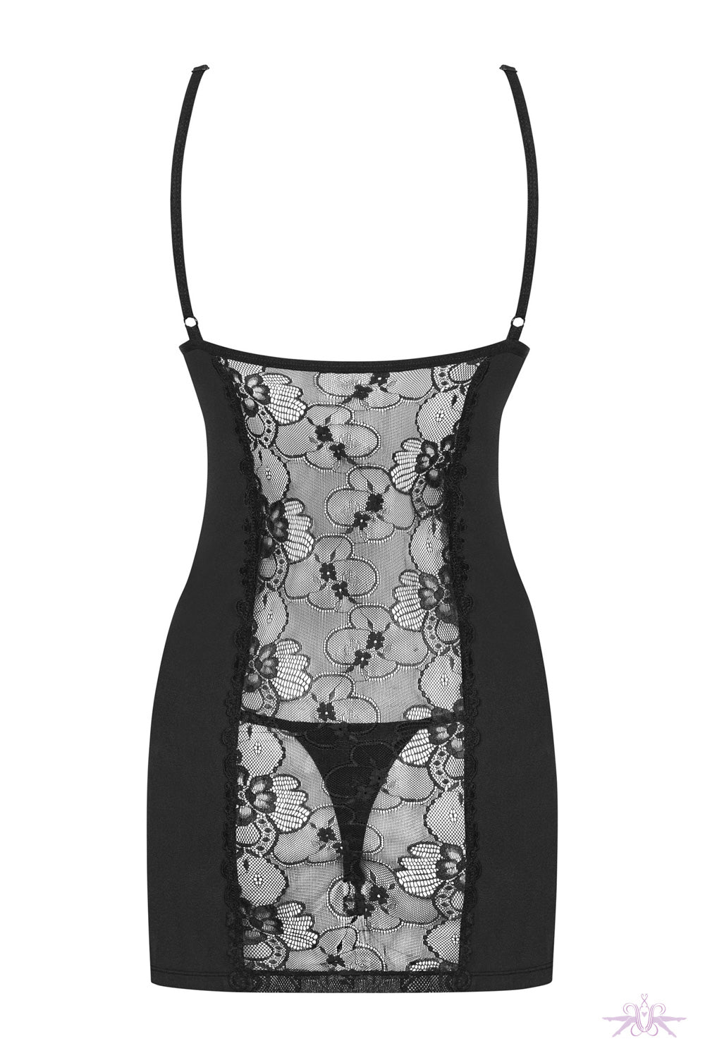 Obsessive Heartina Black Chemise