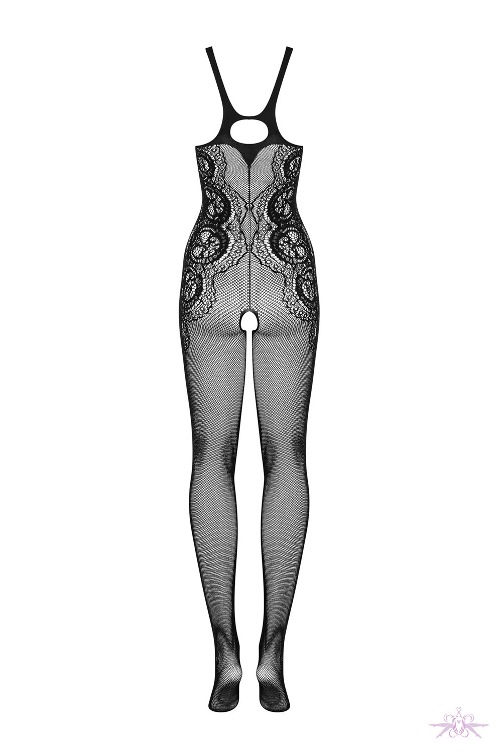 Obsessive Heart Black Fishnet Bodystocking