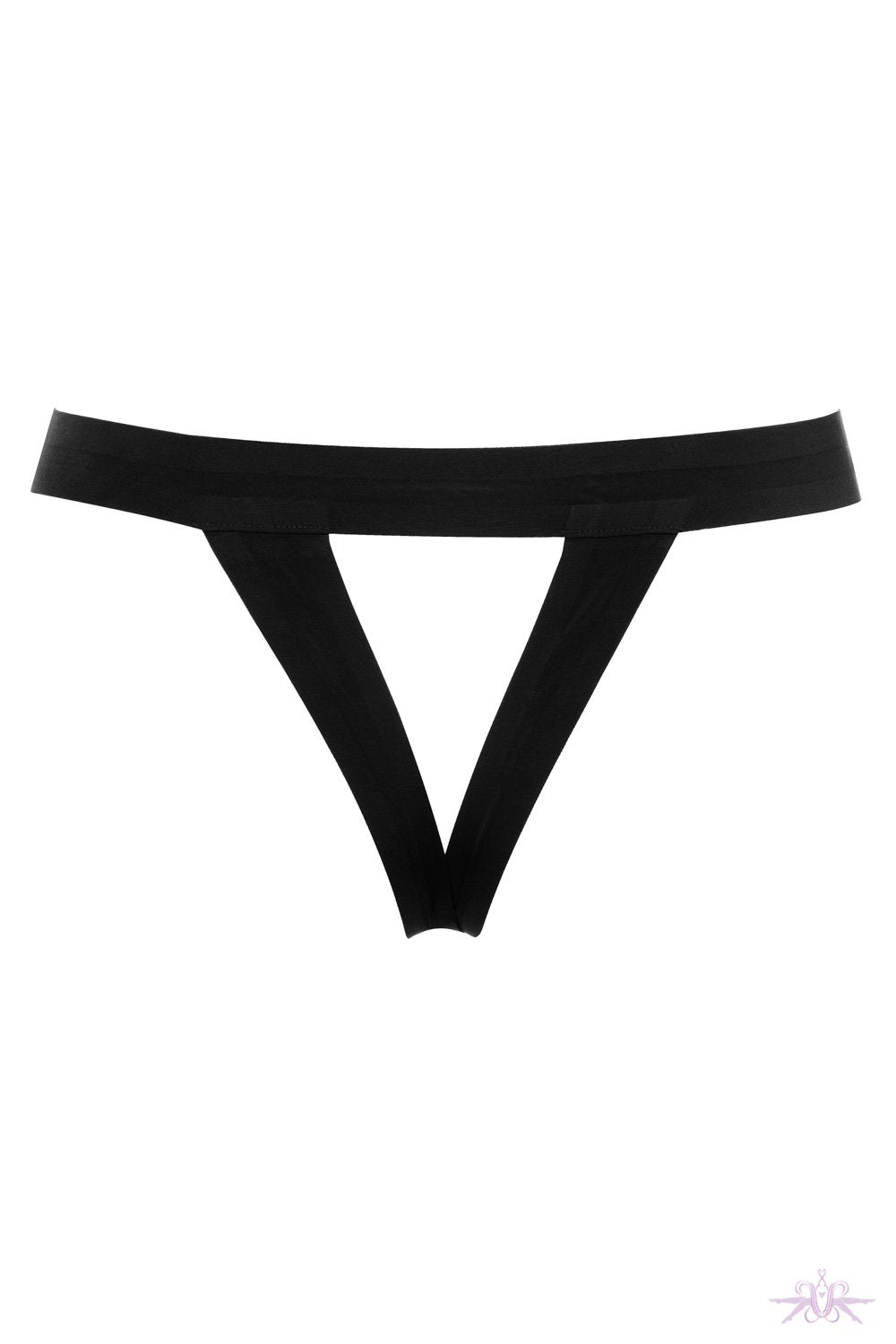 Maison Close Tapage Nocturne Black Openable Thong - The Hosiery Box