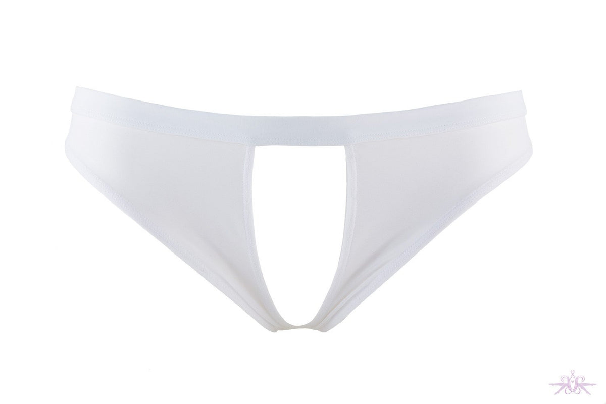 Maison Close Pure Tentation White Open Panty - The Hosiery Box