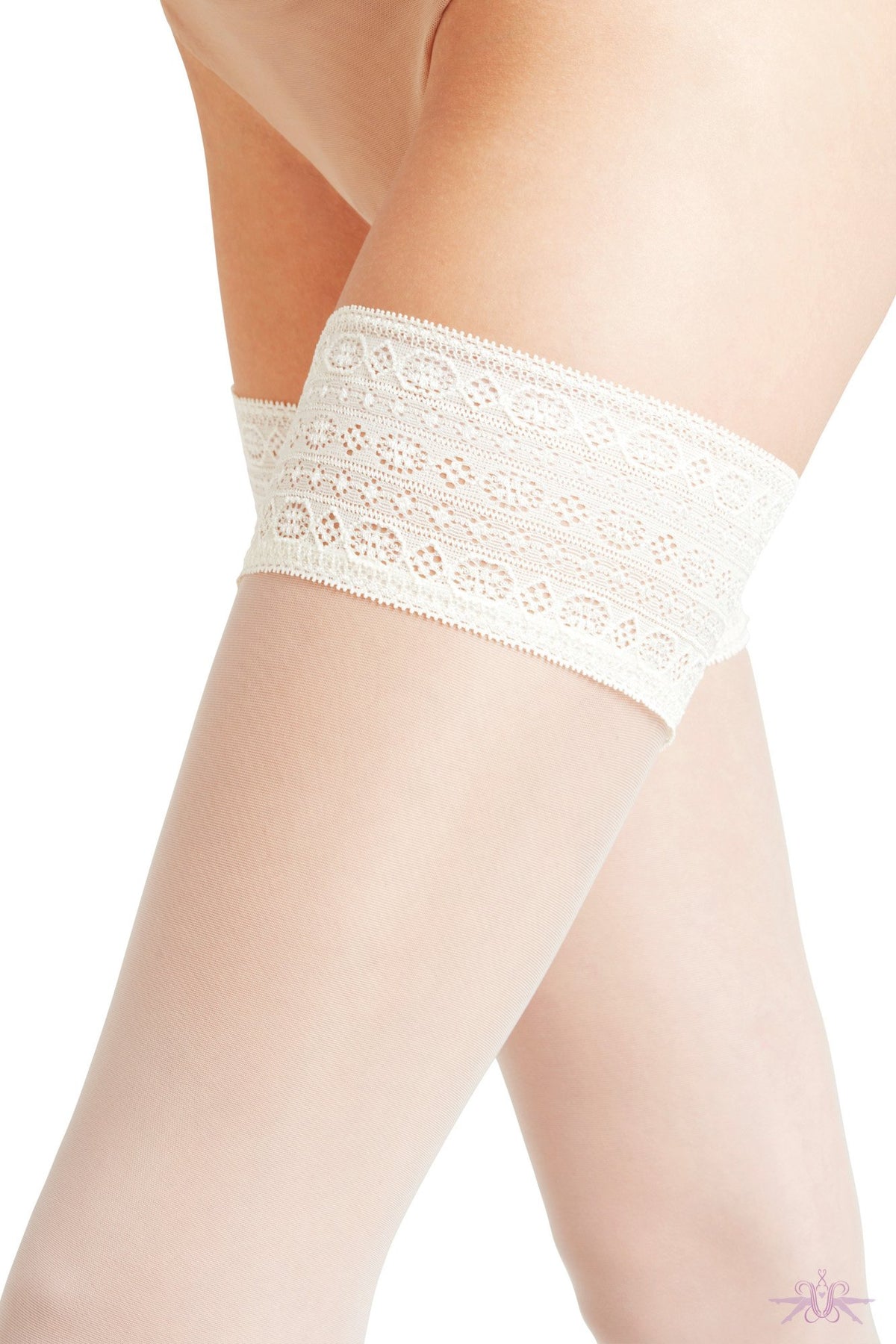 Charnos Bridal Lace Stockings at the Hosiery Box White Stockings