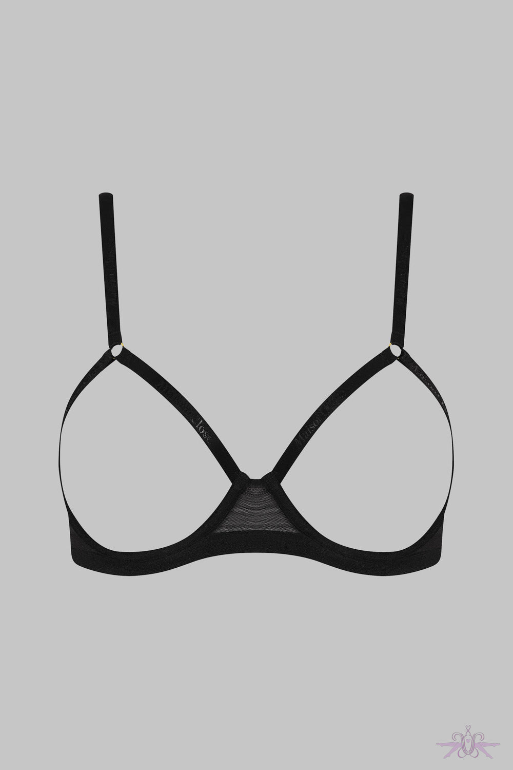 Maison Close Corps a Corps Black Naked Breast Bra