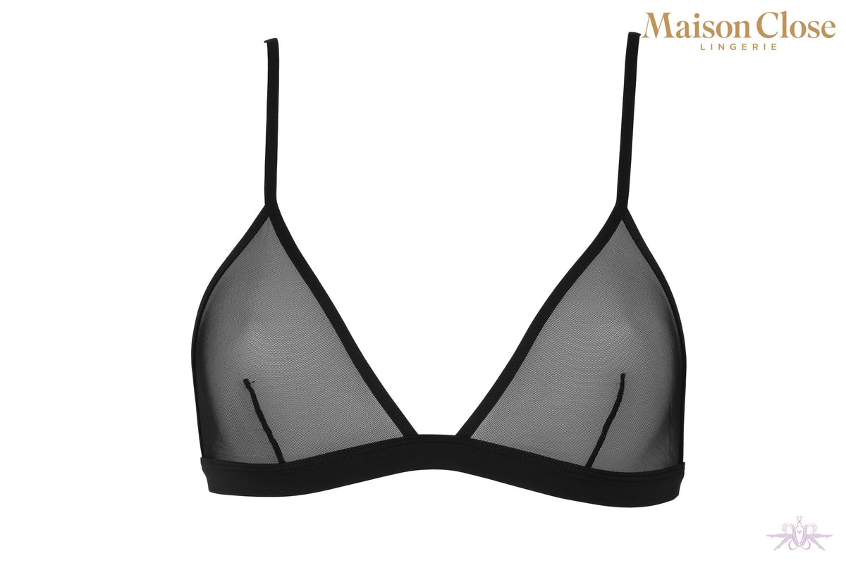 Maison Close Pure Tentation Black Triangle Bra - The Hosiery Box