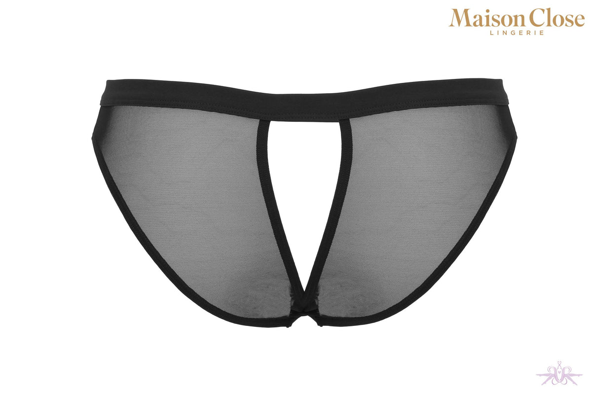 Maison Close Pure Tentation Black Open Panty - The Hosiery Box