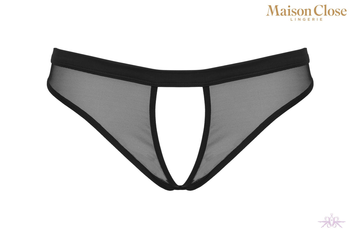 Maison Close Pure Tentation Black Open Panty - The Hosiery Box