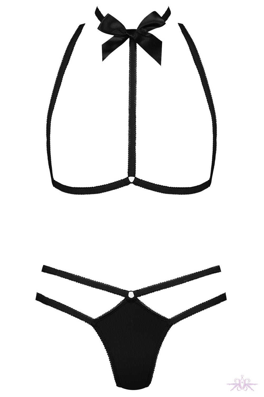 Maison Close Le Petit Secret Black Harness with Thong