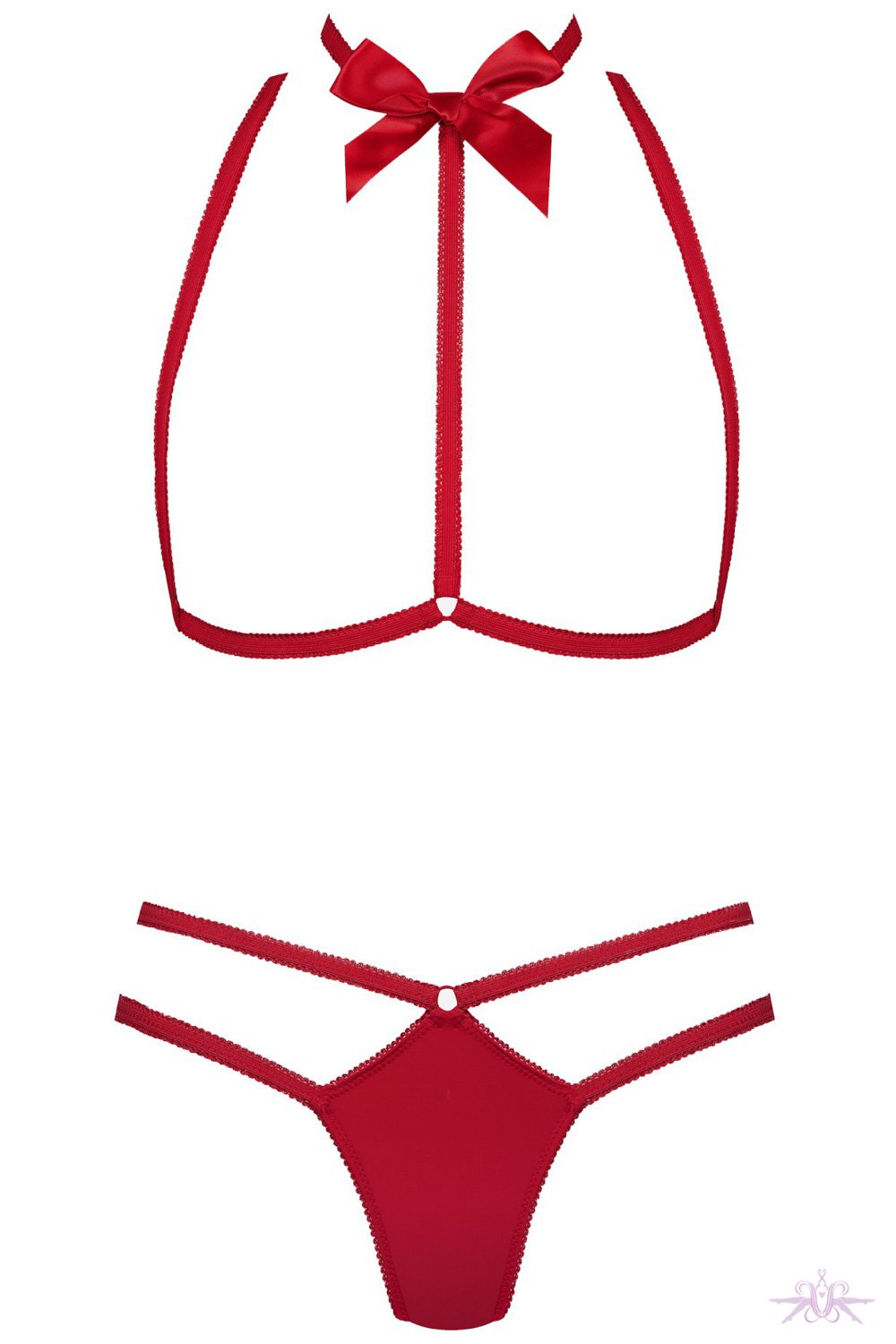Maison Close Le Petit Secret Red Harness with Thong