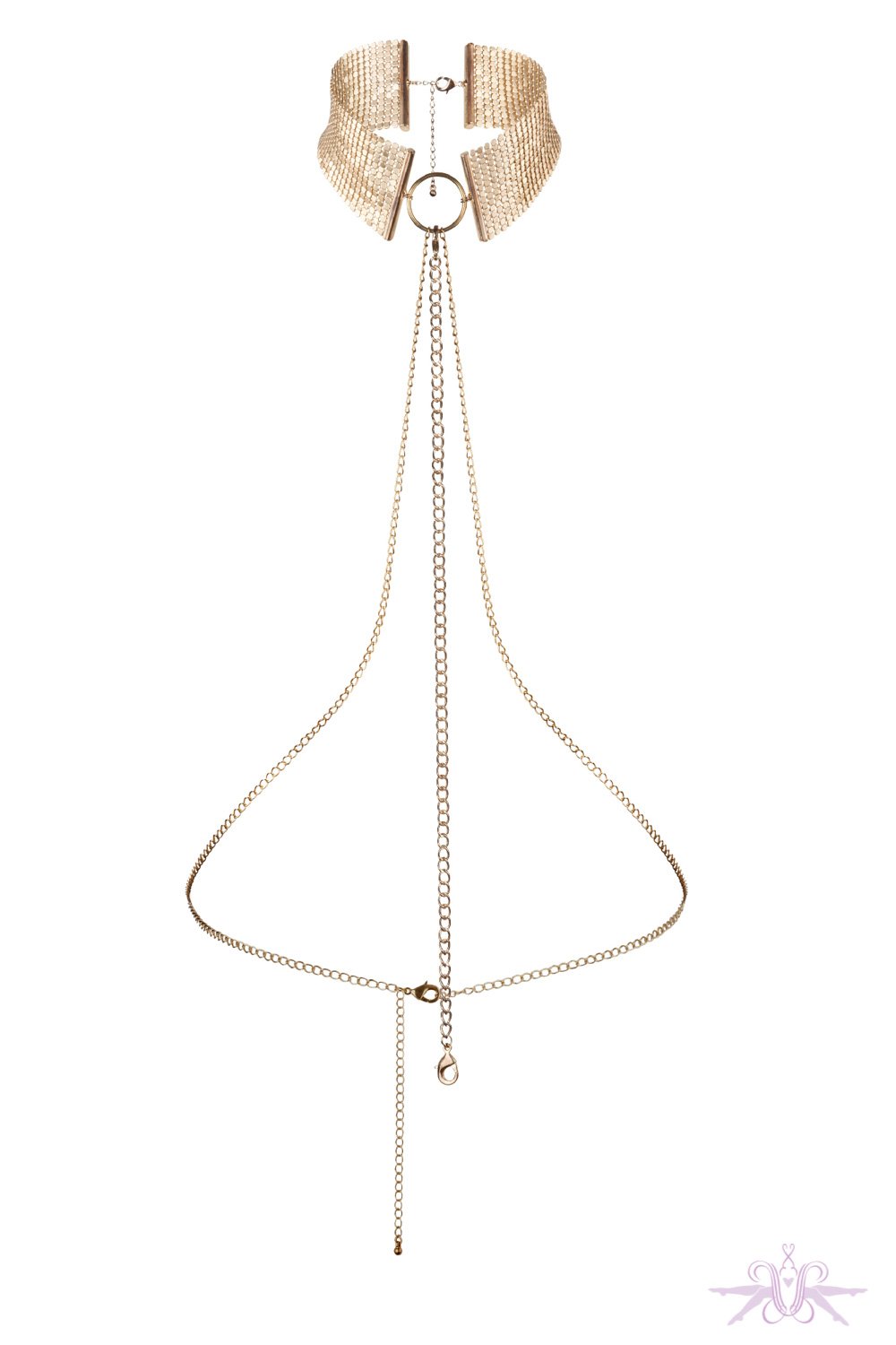 Bijoux Indiscrets Desir Metallique Mesh Collar Gold