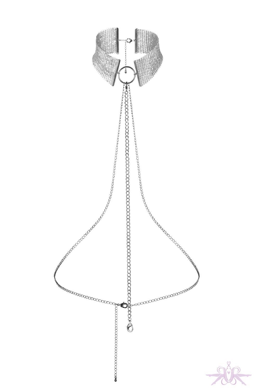 Bijoux Indiscrets Desir Metallique Mesh Collar Silver