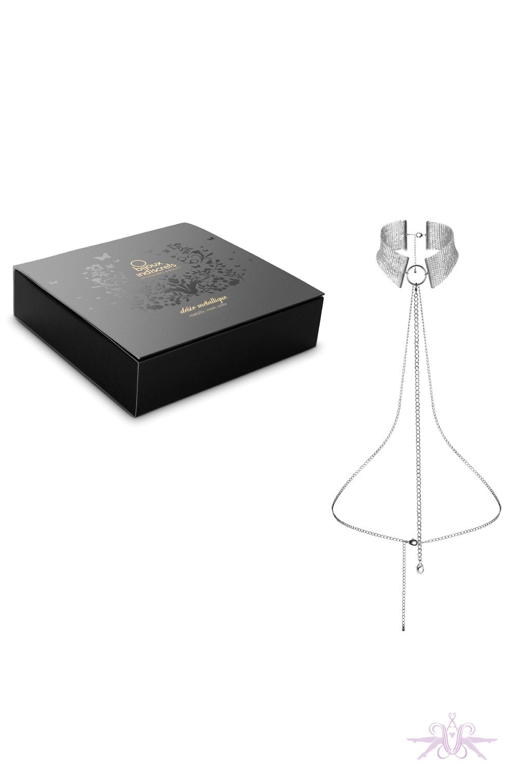 Bijoux Indiscrets Desir Metallique Mesh Collar Silver