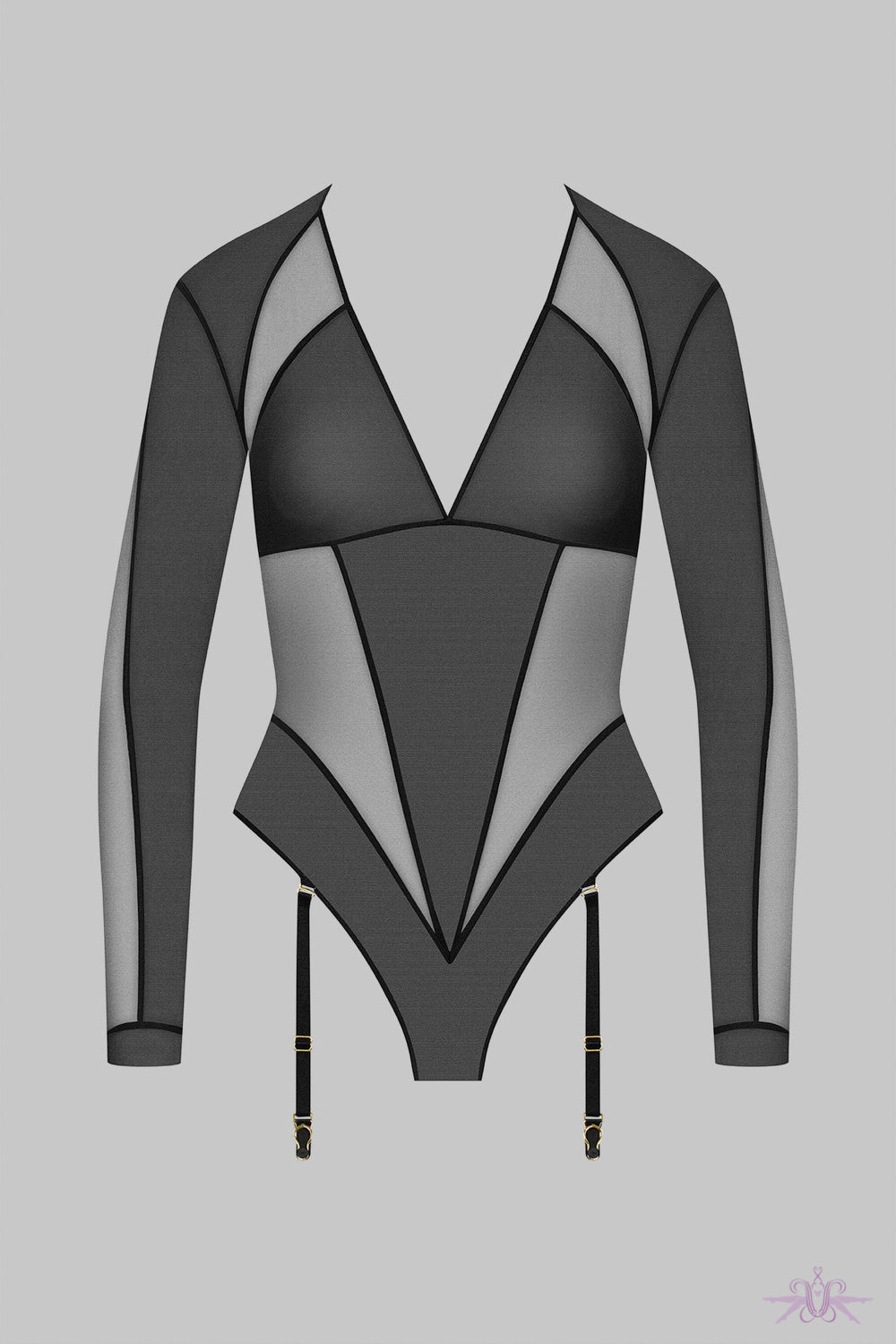 Maison Close L&#39;Amoureuse Dahlia Bodysuit With Suspenders