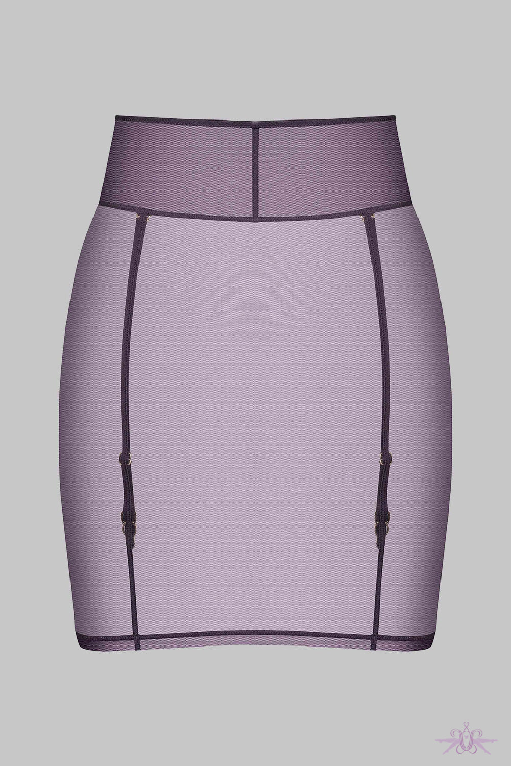 Maison Close L&#39;Amoureuse Violet Orchid Suspender Skirt