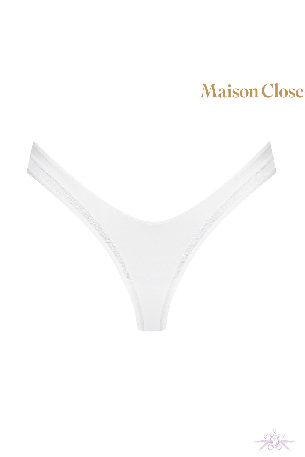 Maison Close Pure Tentation White High Thong