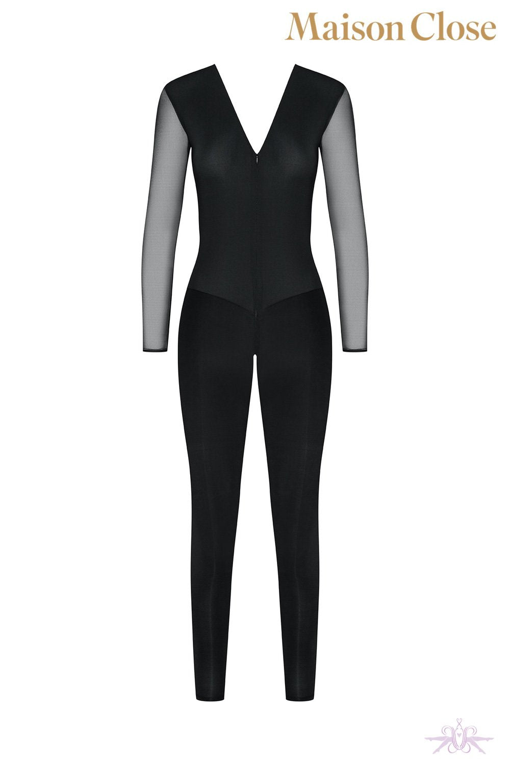 Maison Close Pure Tentation Long Sleeved Black Catsuit at The Hosiery Box