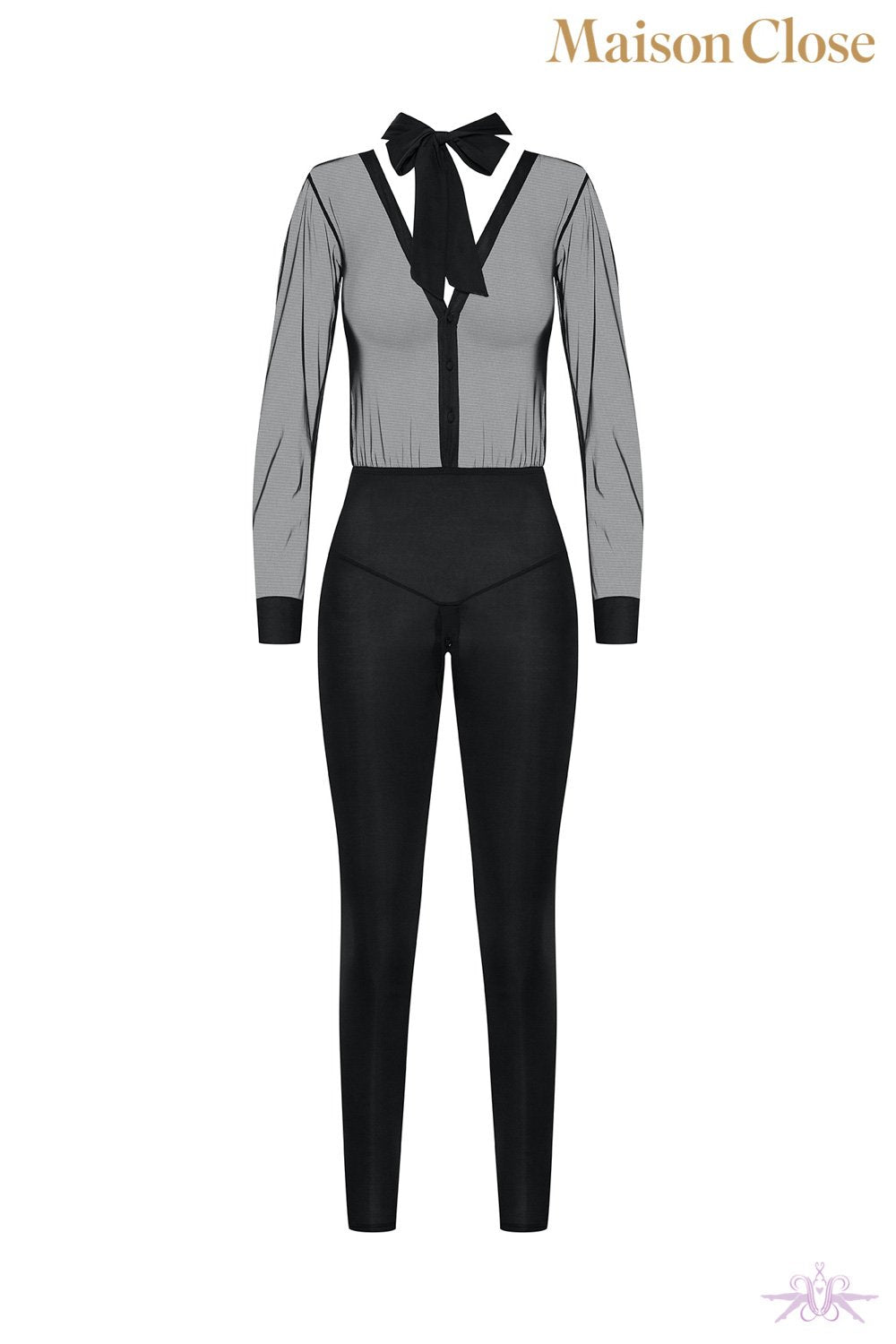 Maison Close Madame Reve Black Catsuit at the Hosiery Box Lingerie store -  The Hosiery Box