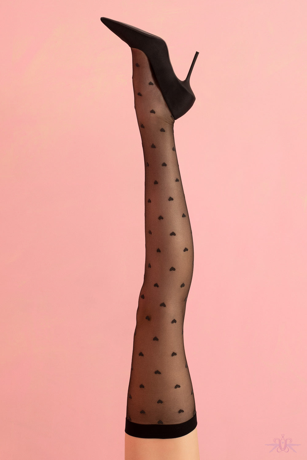 Fiore Love Booster Sheer Heart Stockings