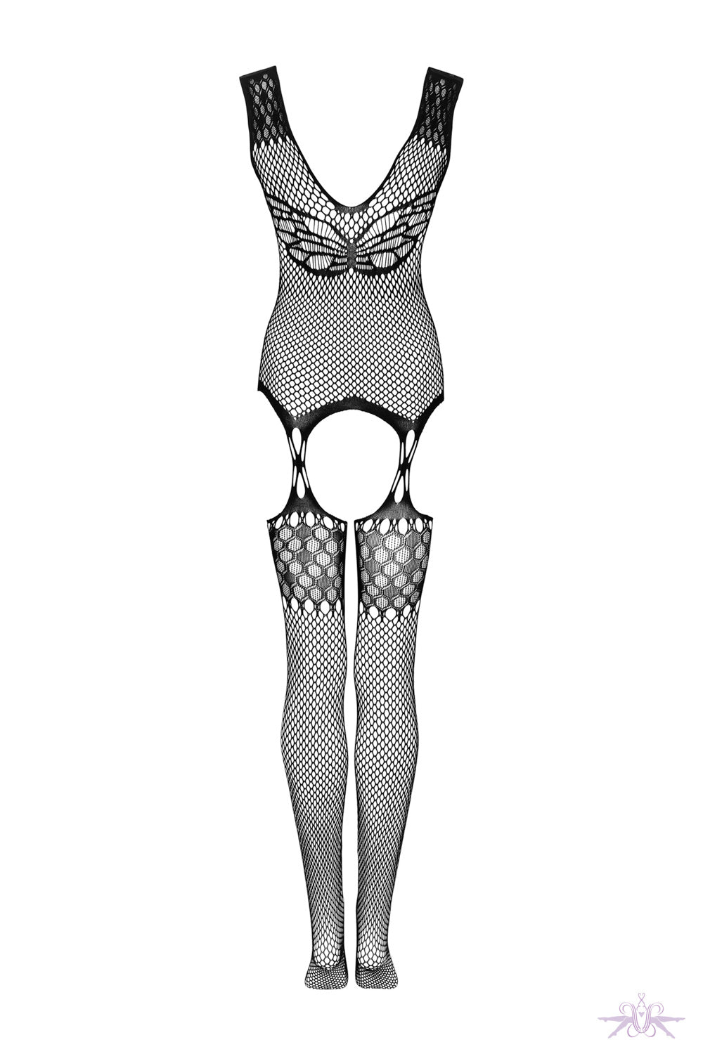 Obsessive Bee Design Fishnet Bodystocking