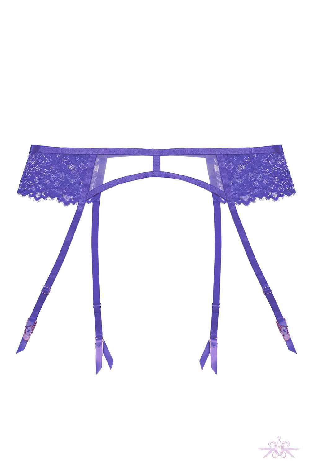 Hustler Mya Blue Lace Suspender Belt
