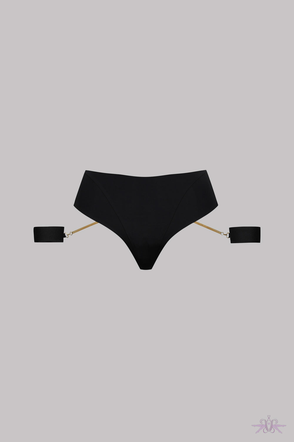 Maison Close Tapage Nocturne Black Openable High Waist Thong