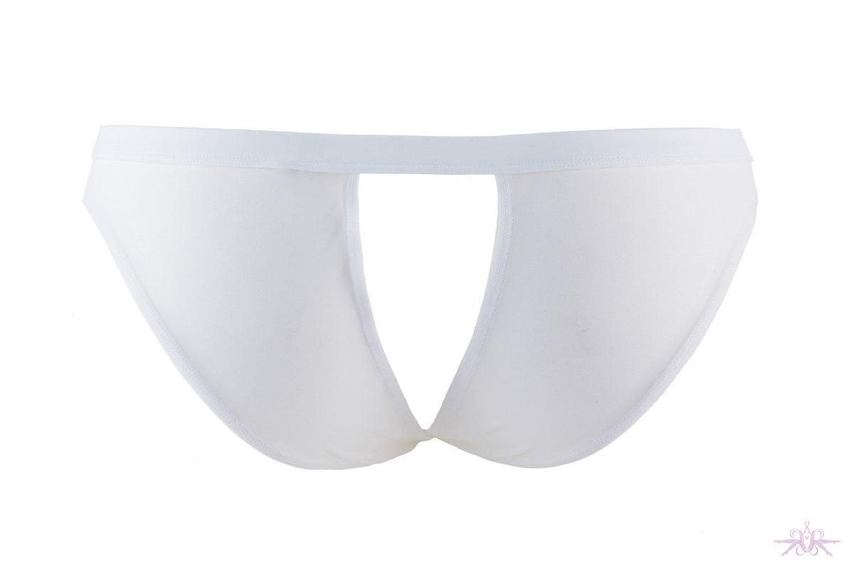 Maison Close Pure Tentation White Open Panty - The Hosiery Box