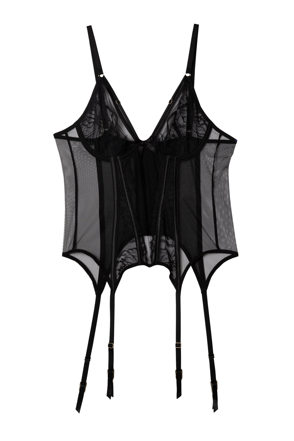 Playful Promises Fallon Black Basque at The Hosiery Box Basques